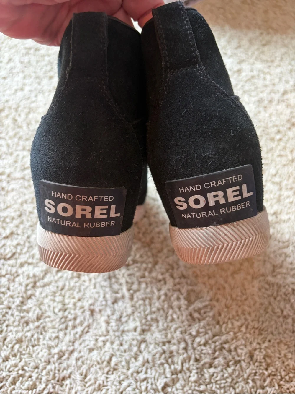 Sorel Out N About Women’s Size 11 Black Suede Wedge Pull On Boots Urban